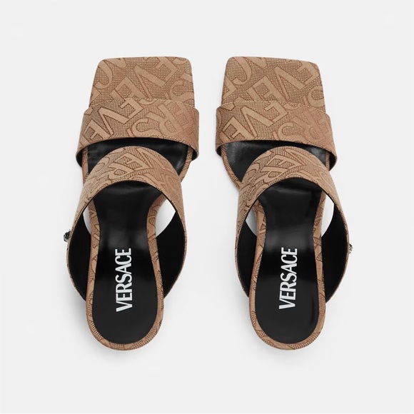 BRAND NEW AUTHENTIC VERSACE ALL OVER MULES IN SIZE 8.5. - Picture 2 of 3